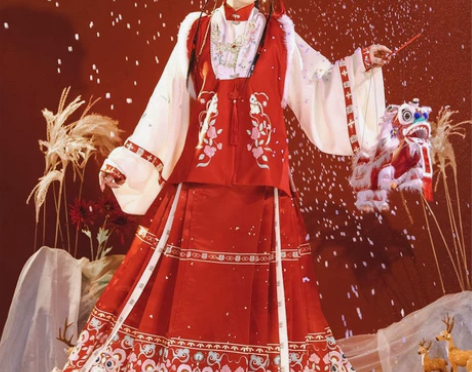 【如意】茗月萱原创汉服明制比甲立领马面裙拜...