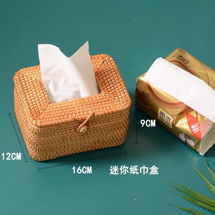 全新：越南藤编纸巾盒、抽纸盒、餐厅桌面纸巾...