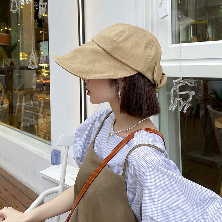 渔夫帽女防晒ins帽子遮阳防晒大檐帽蝴蝶结...