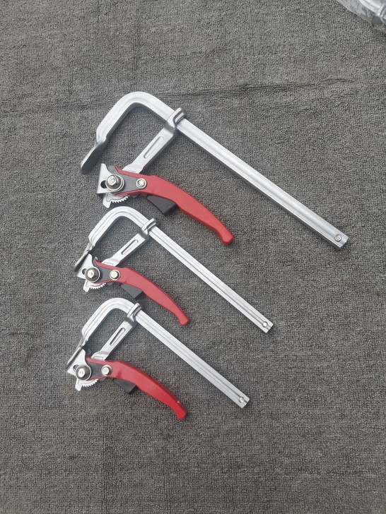 重型F夹木工快速夹具F钳全钢锻造棘轮木工f...