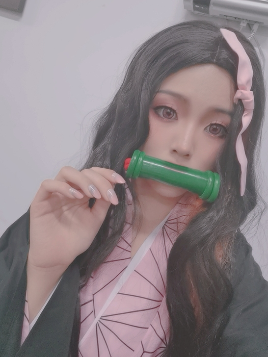 弥豆子c服大全套衣服，有假毛，有鞋，有竹子...