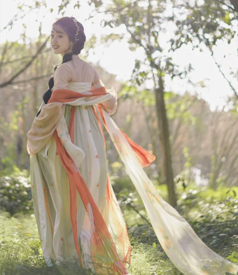 原创汉服女对襟上杉一片式齐胸裙十九觅[露凝...