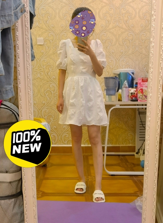 2021女款新百搭百褶泡泡袖蓬蓬裙，均码买...