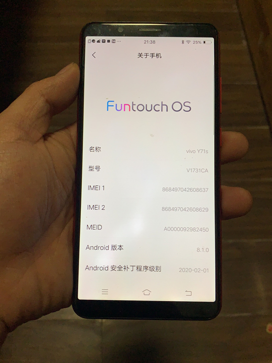 红色vivo y73 ，y71s ，3+3...