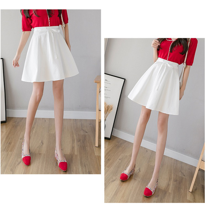 全新   白色八瓣裙  自带防走光打底裤 ...