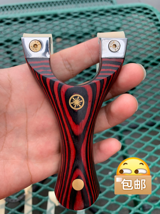 闲置一把扁皮筋夹片弹弓 没空玩便宜包邮处理...