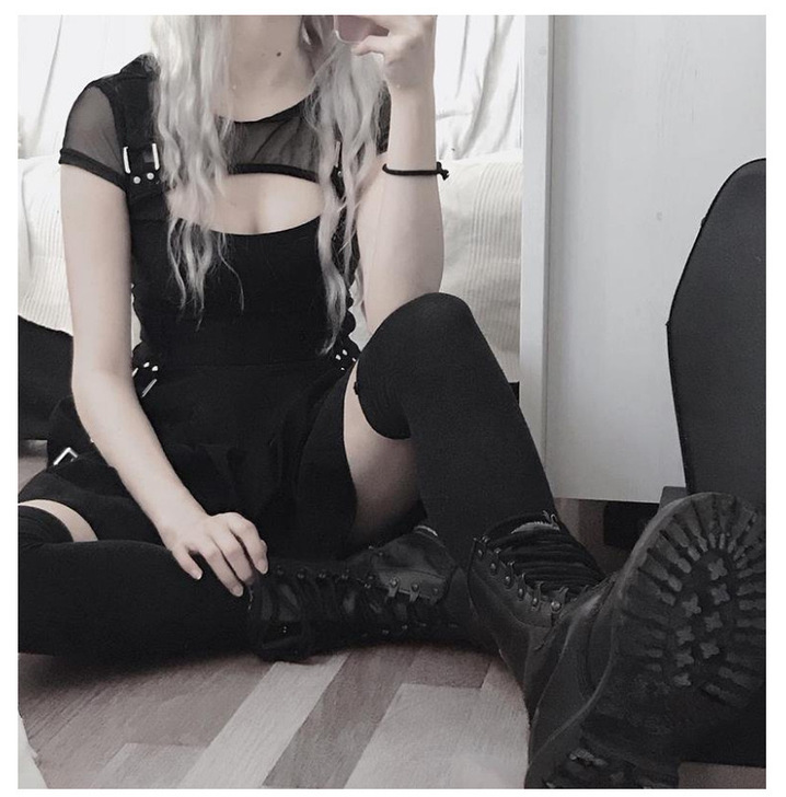 哥特风连衣裙未下水全新