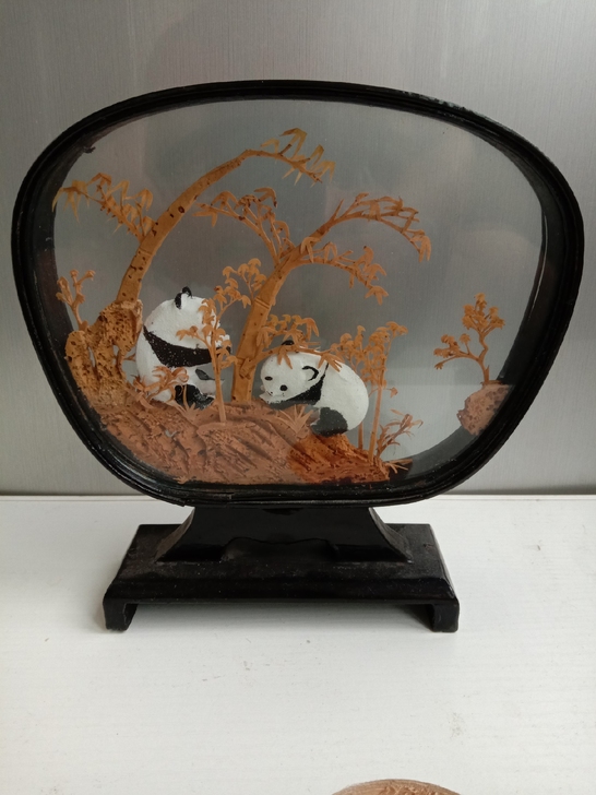 软木雕刻画，七八十年代老物件，手工制作，尺...