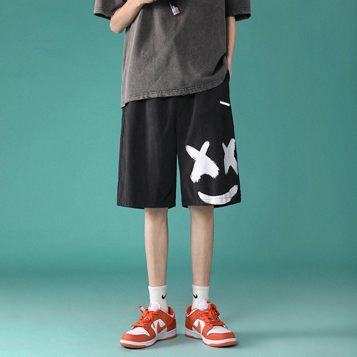 夏季短裤男学生百搭潮流港风功能防紫外线5分...