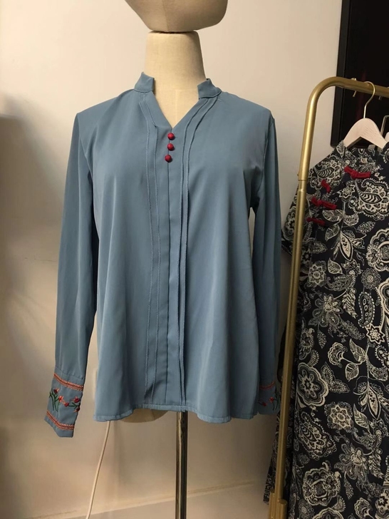 服装工作室样品全新清仓92.5%桑蚕丝刺绣...