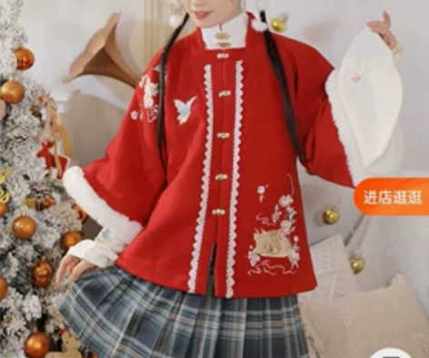 半退坑 妃亦坊原创汉服【鹿鸣归】明制对襟汉...