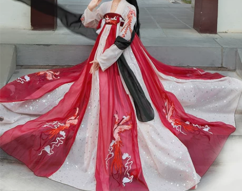 凤母正品原创汉服女改良中国风齐胸襦裙套装刺...