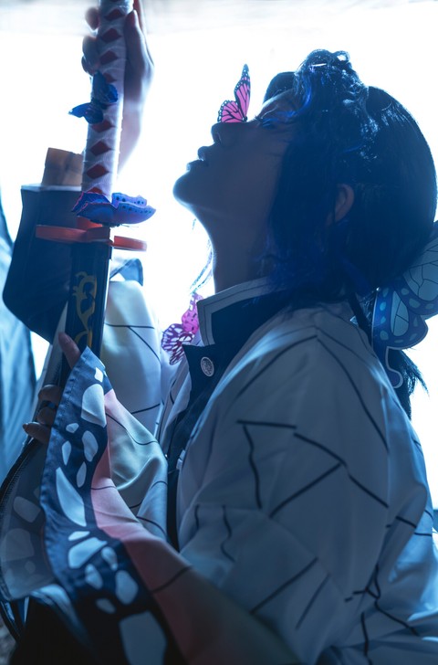 鬼灭之刃 蝴蝶忍cosplay服装大全套