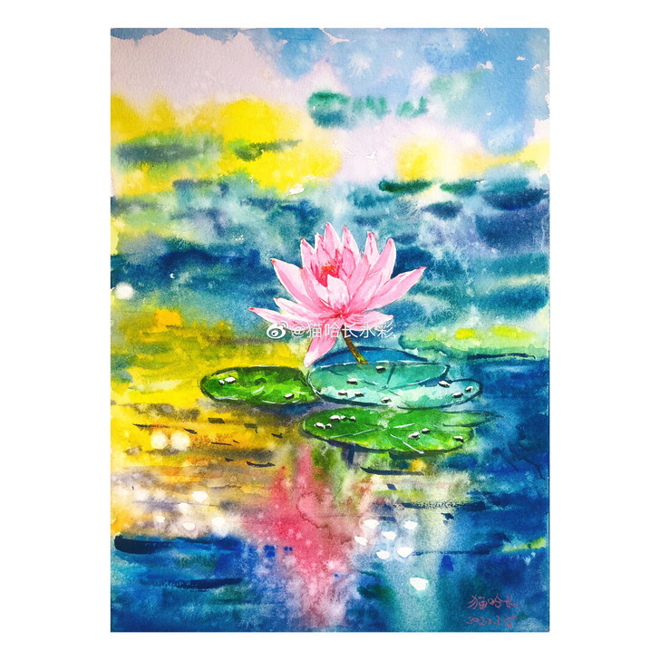 【花卉系列】1出售自己画的水彩画作品 尺寸...