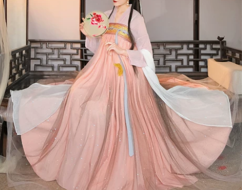 含娇汉服女中国风齐腰襦裙广袖夏季仙气日常可...