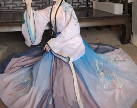 凤羽汉服女齐腰襦裙交领正品原创中国风古装仙...