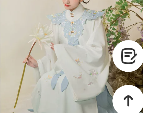 九曲阑珊原创汉服女芷蝶明制立领长袄刺绣云肩...