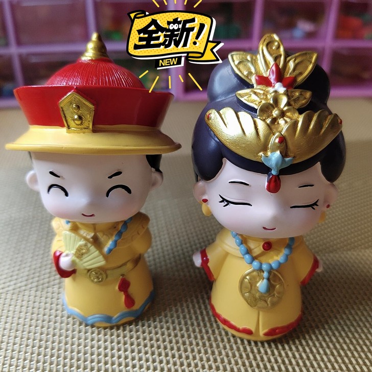 宫廷摆件皇上皇后小礼物纪念品故宫文创可爱娃...