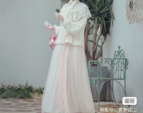都城南庄 芊苡尘 竖领小袖时尚汉服齐腰襦裙...