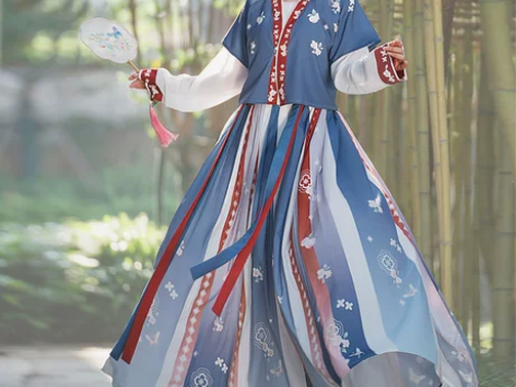 御篇原创汉服女【初秋】唐制褙子半袖圆领衫齐...