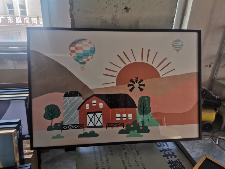 电表箱装饰画 40*60㎝ 全新 黑色铝合...