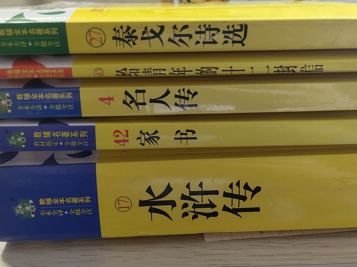 给青年的十二封信 名人传 傅雷家书 泰戈尔...