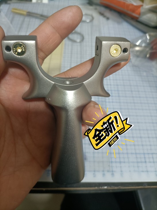 440c惊雷弹弓不锈钢暴力高精准度扁皮快压...