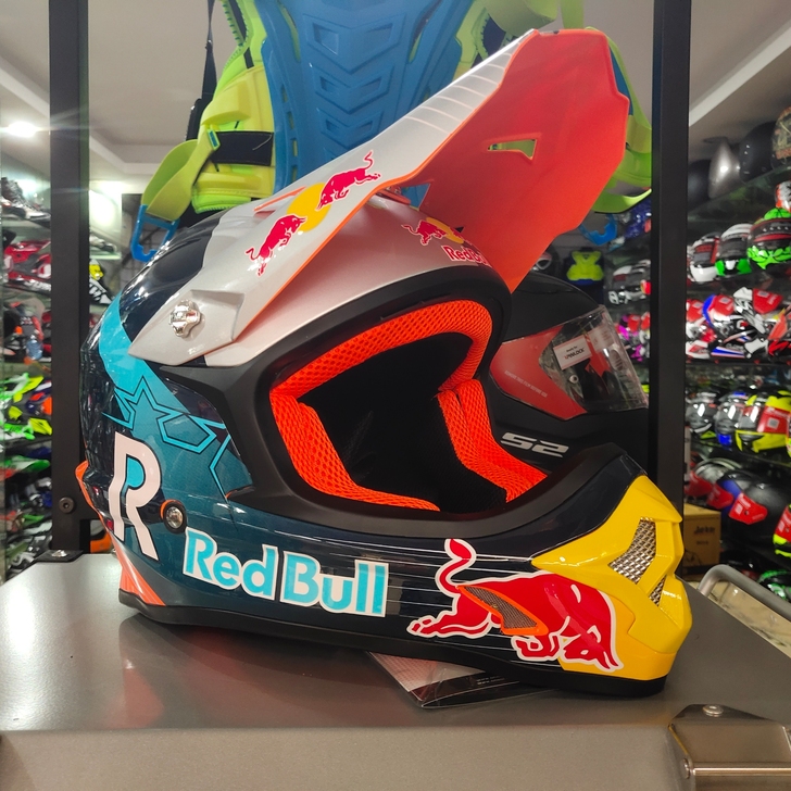 红牛越野速降DH拉力骑行摩托车骑行头盔3款...