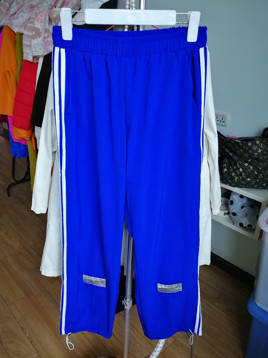 宝蓝色休闲裤，XXL码全新吊牌，面料冰冰凉...