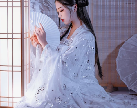 汉时光原创白凤翎汉服女正品设计超仙6米烫金...