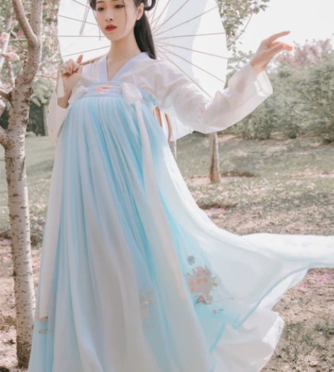 艺缕月扇,齐胸两件套,无大袖 非偏远包邮,...