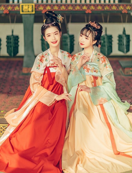 汉尚华莲时锦改良汉服女正品原创齐胸衫裙日常...