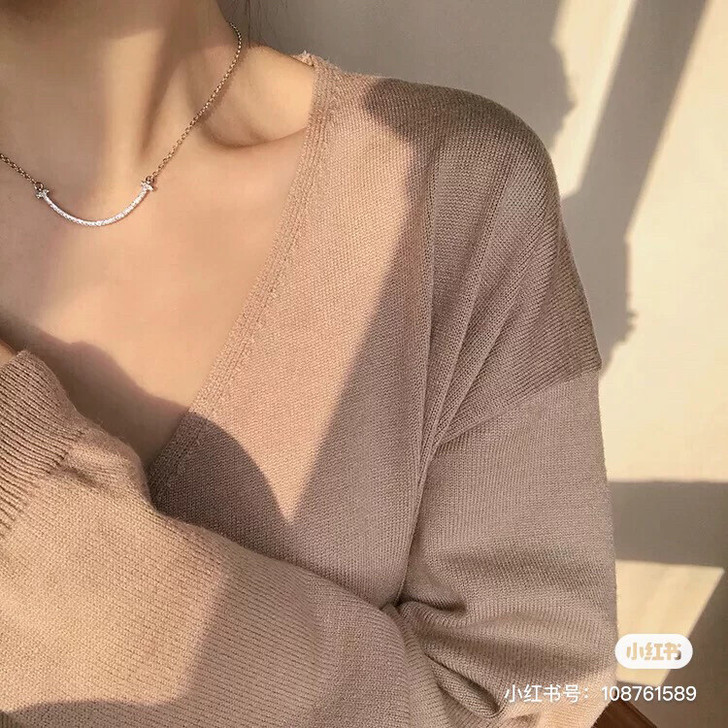 微笑钻石锁骨链