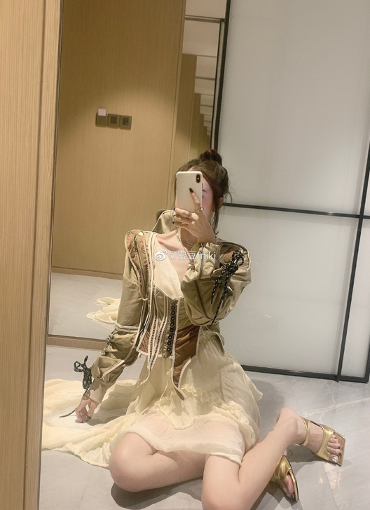蜜豆同款夹克外套裙