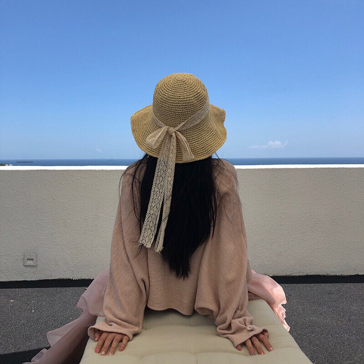 草帽 夏季出门旅游圆帽