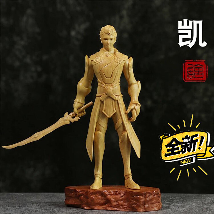 黄杨木雕动漫游戏人物手办摆件男女生日工艺品...