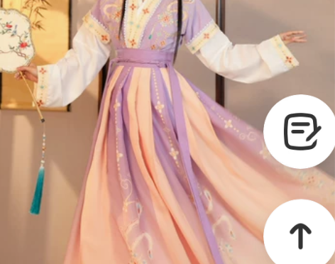 正品原创汉服女对襟交领唐制褙子齐腰褶裙印花...