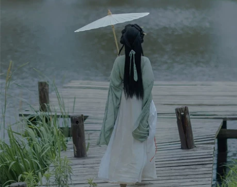 原创中秋汉服女清平调魏晋制南北朝古装齐腰广...