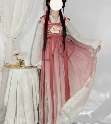 洛苓旗舰店原创汉服女【遇见】齐胸裙改良款汉...