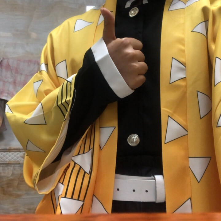 出善逸的COS服，从头到脚大全套，有假毛有...