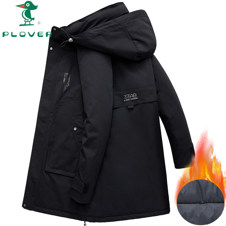 啄木鸟冬季中长款男士棉衣