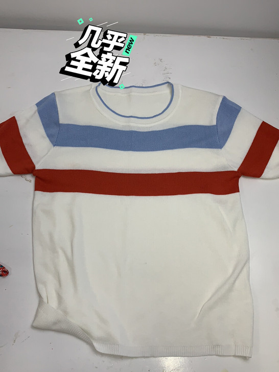 夏秋装女款165可穿S码！ 毛针织衫白色红...