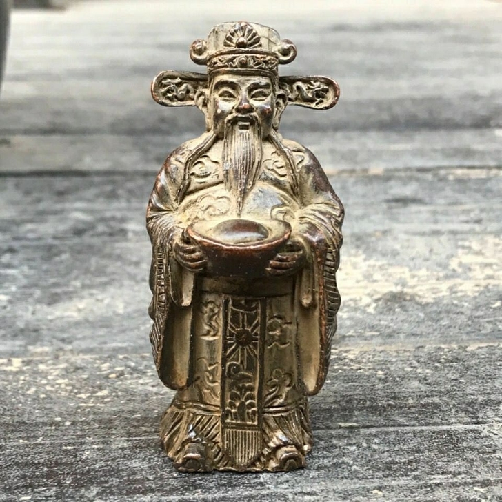 陌上精品 纯铜小财神招财进宝铜佛像文财神铜...