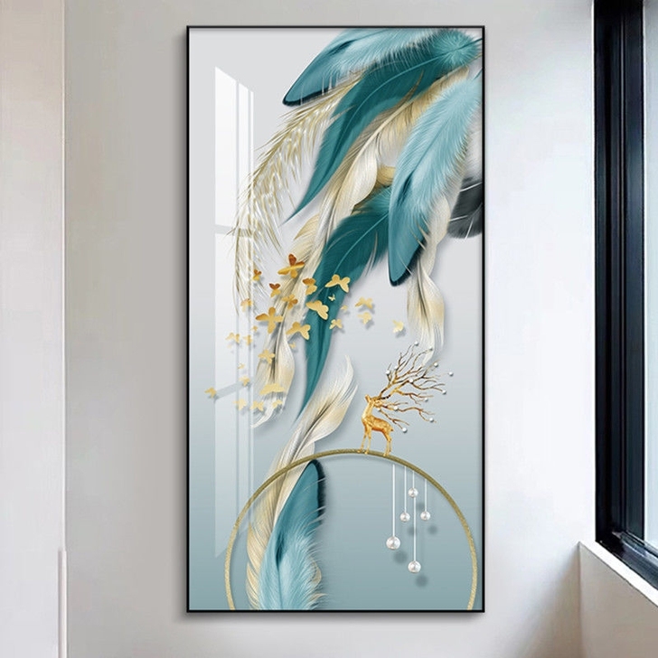 入户玄关装饰画壁画寓意好的现代简约轻奢晶瓷...