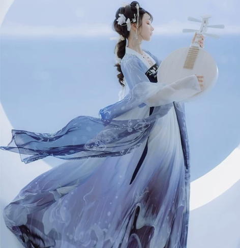 七月夕·清歌寒  汉服齐胸襦裙仙鹤 上衣L...
