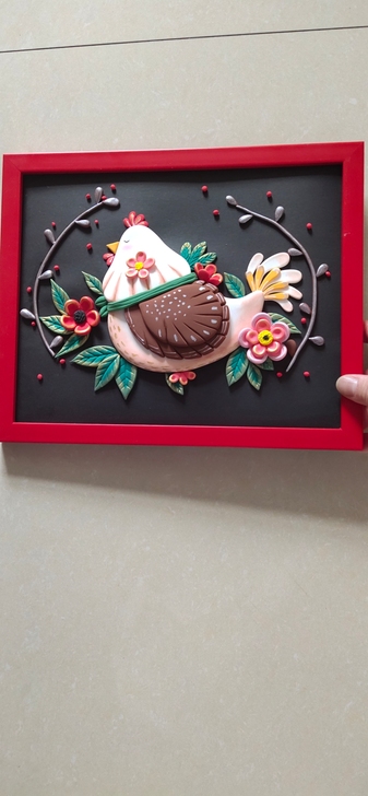 黏土制作工艺画梦里开花