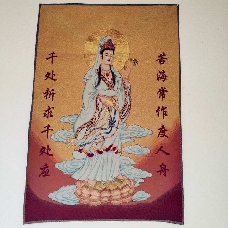 便宜出唐卡，金丝刺绣画观世音菩萨画像 客厅...
