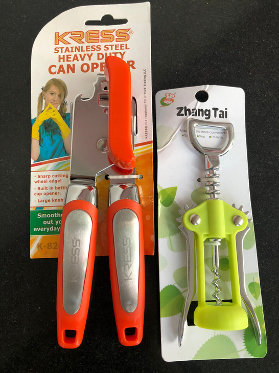 开罐器开瓶器套装，不锈钢+ABS，出口品质...