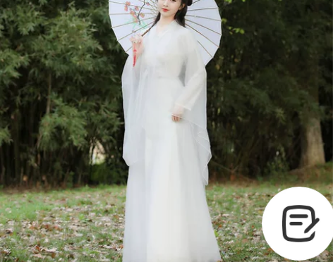 汉服女正品原创中国风改良版连衣裙飘逸古风白...