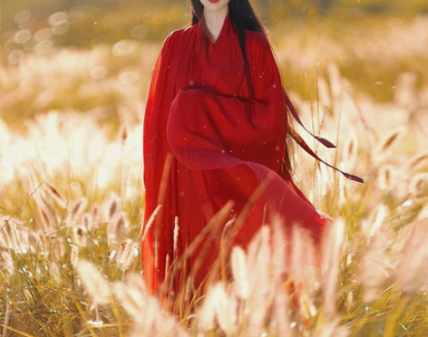 大红色汉服女夏季古风飘逸中国风超仙气古装广...